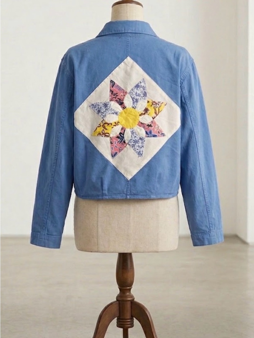 XIRENA Light Blue Jacket with Floral Patchwork